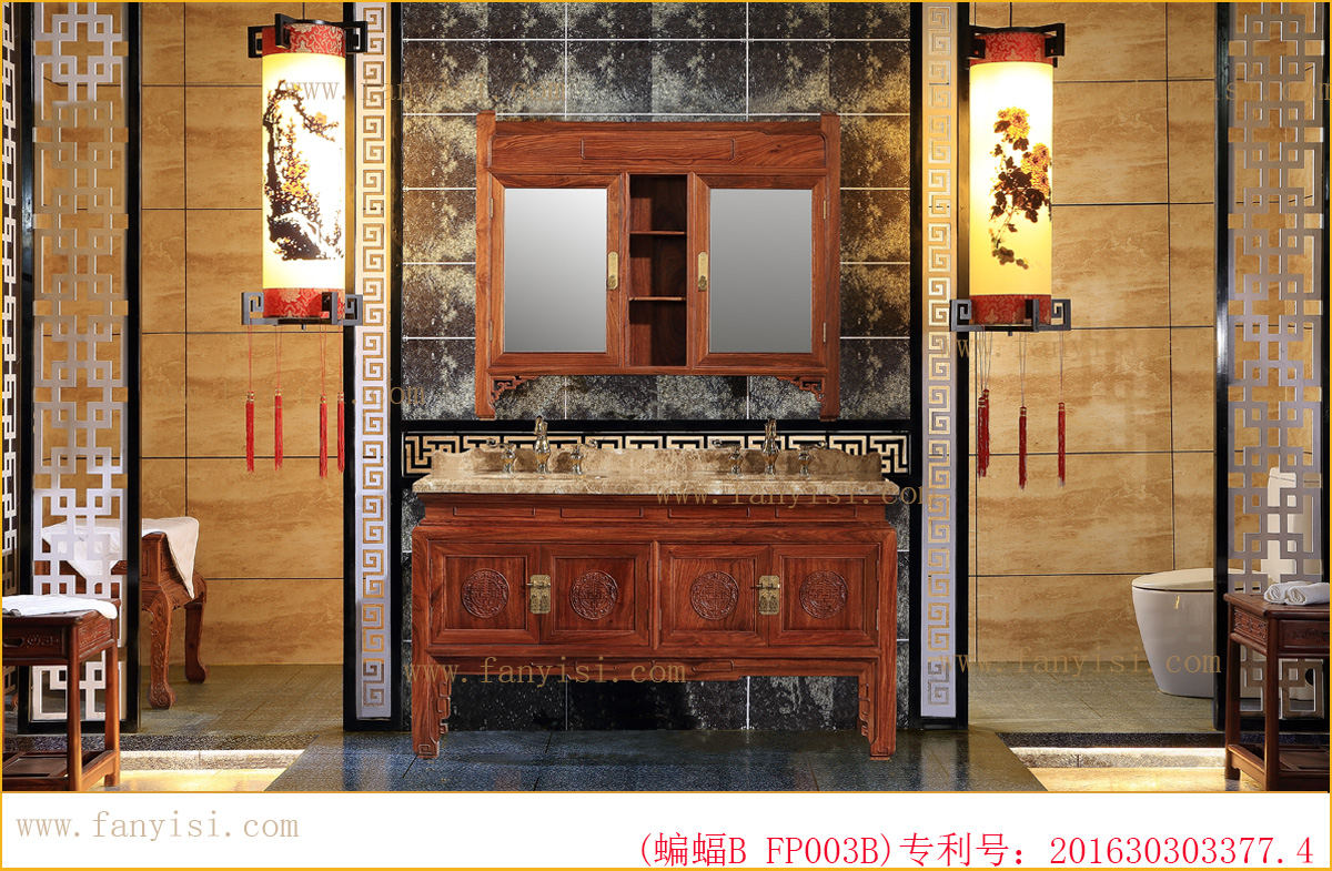 大理石洗手盆_中式浴室柜FP003B-15